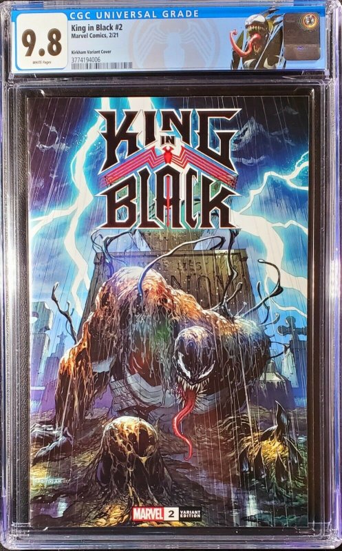  King In Black #2 CGC 9.8 Tyler Kirkham Trade Venom  Knull Cates label