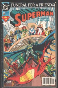 Superman #76 1993-DC-Funeral For A Friend #4-Batman-Flash-Wonder Woman-Aquama...