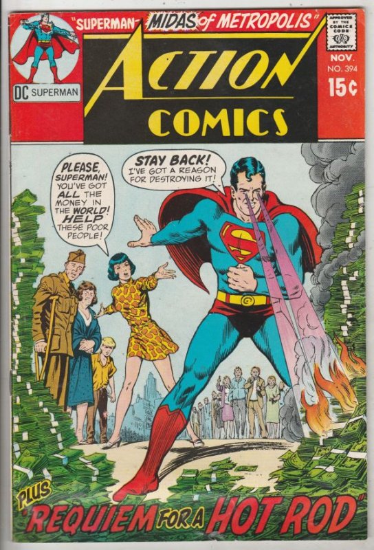 Action Comics #394 (Nov-70) FN Mid-Grade Superman