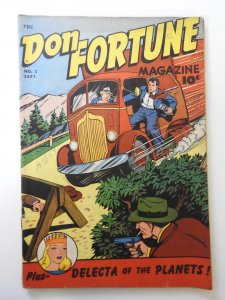Don Fortune Magazine #2 (1946) VG- 3 centerfold wraps detached bottom staple