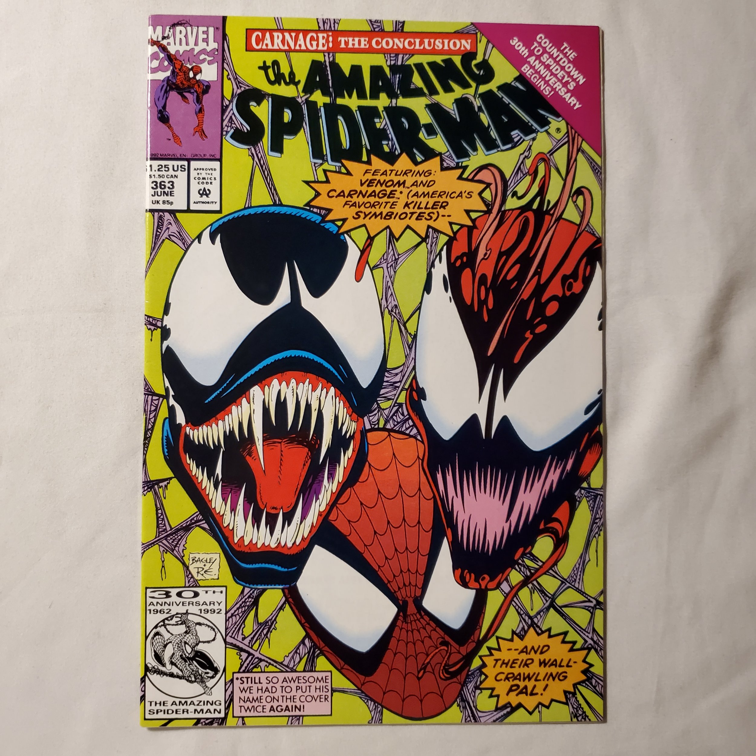 Amazing SpiderMan 363 3nd appearance of Carnage Very Fine+ Cover