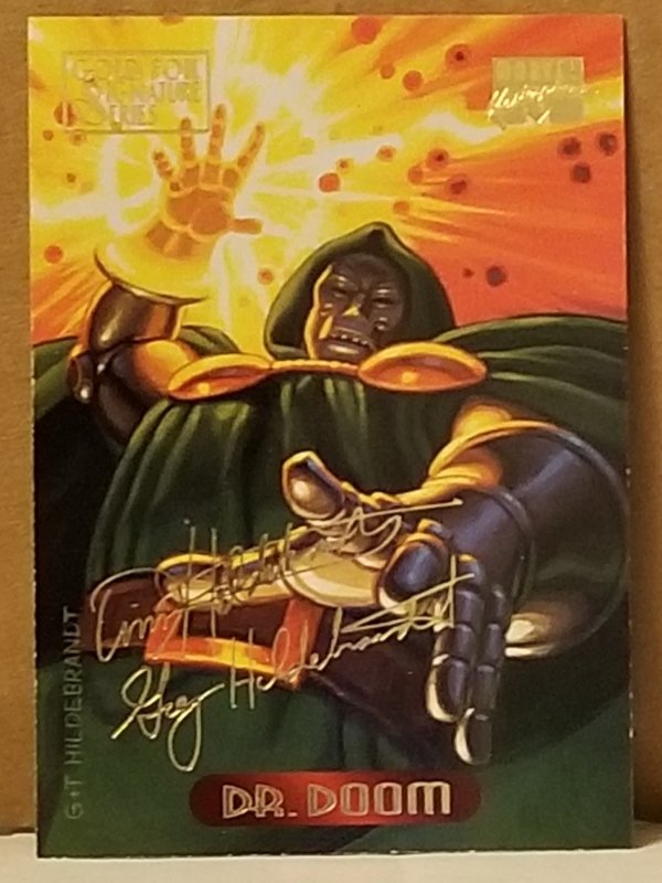 1994 Marvel Masterpieces Gold Foil Signature Series #31 Dr Doom/Hildrebrandt