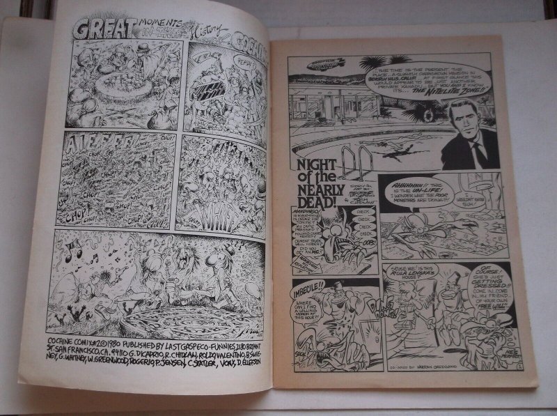 LAST GASP: R.I.P.-SNORTIN' COCAINE COMIX #2, RARE UNDERGROUND COMIX, 1980, VF-!!