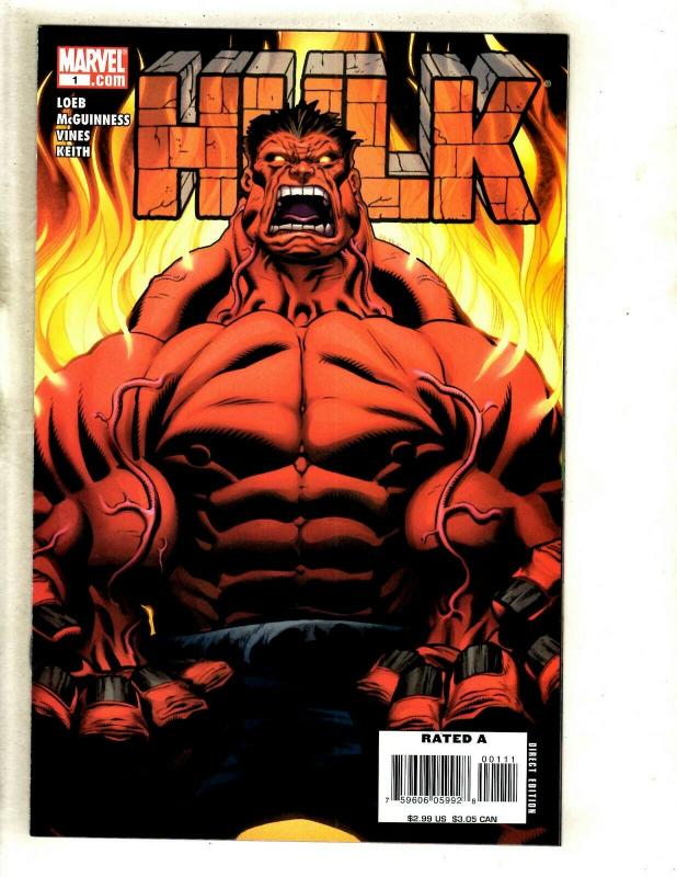 HULK # 1 NM 1st Print 1st Red Hulk Marvel Comic Book Avengers Iron Man GK3