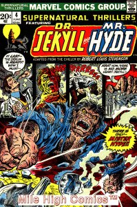 SUPERNATURAL THRILLERS (1972 Series) #4 Very Good Comics Book