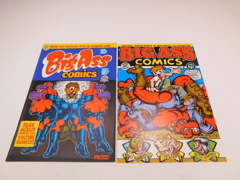 BIG ASS COMICS VF Complete Set R Crumb Underground Comix Comic Books Bronze