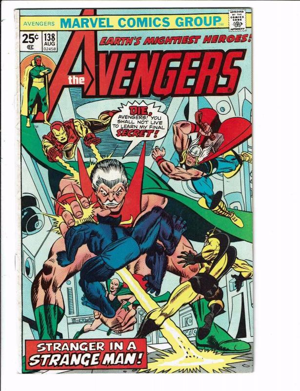 2 Avengers Marvel Comic Books # 136 138 FN Range Hulk Thor Iron Man Wasp J90