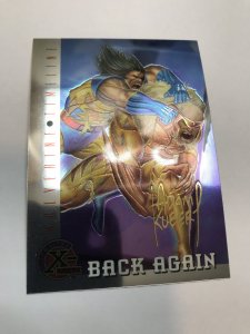 BACK AGAIN #89 SIGNED FOIL card: 1995 Fleer Ultra X-men Chromium; NM/M, Kubert