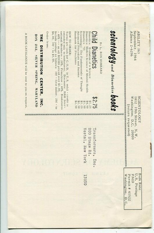 Ability #163-9/1964-LRH-L Ron Hubbard-VF