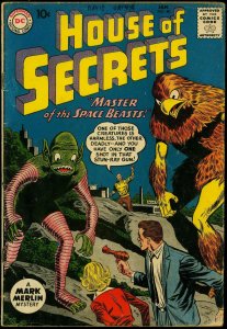 House of Secrets #40 1961- Mark Merlin- Wild monster cover G/VG