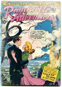 Romantic Adventures #5 1949-- ghost cover-early romance comic-LOW GRADE