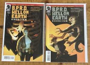 BPRD Hell On Earth Exorcism #1,2 Dark Horse Mike Mignola Set