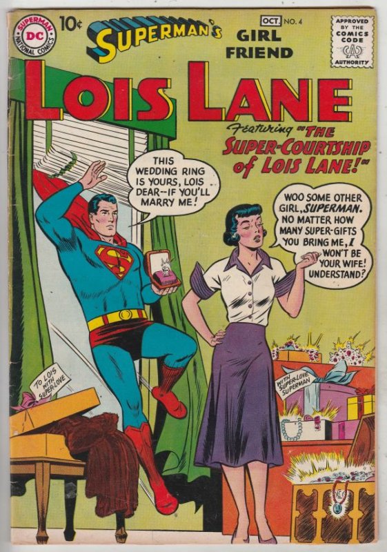 Lois Lane, Superman's Girlfriend  #4 (Oct-58) VG/FN Mid-Grade Superman, Lois ...