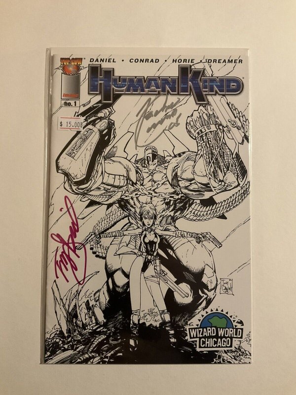 Humankind 1 Near Mint Nm Signed X2 Top Cow