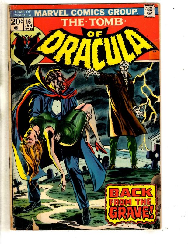 Tomb Of Dracula # 16 VG Marvel Comic Book Vampire Monster Horror Fear Scary RH1