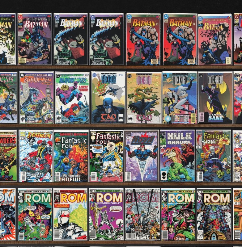 Huge Lot 150+ Comics with Rom, Batman, The Spectacular Spider-Man & More!