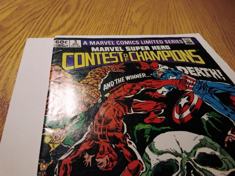 Contest of Champions #3 Newsstand Edition (1982) Avengers Daredevil Wolverine