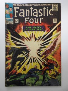 Fantastic Four #53 (1966) 3-Hole Punch Good Condition! Origin Black Panther!