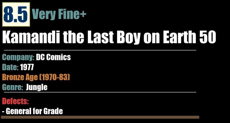 Kamandi the Last Boy on Earth 50 (1977) VF+ 8.5 Bronze Age DC Comics