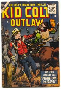 Kid Colt Outlaw #61 1956- Phantom Raiders- Atlas Western FN-