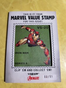 2022 Fleer Ultra Avengers Marvel Value Stamp #VS-20 Iron Man