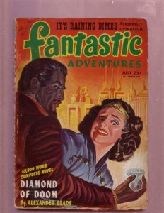 FANTASTIC ADVENTURES-JULY 1945 PULP-MYSTERY & SCI-FI VG