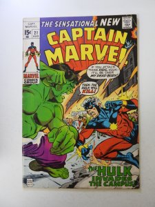 Captain Marvel #21 (1970) VG+ condition