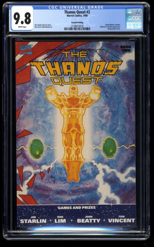 Thanos Quest #2 CGC NM/M 9.8 White Pages Second Printing