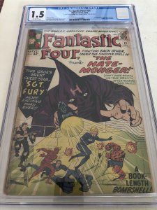 Fantastic Four 21,CGC1.5, 1st app. Hate Monger(hitler&Sgt fury!