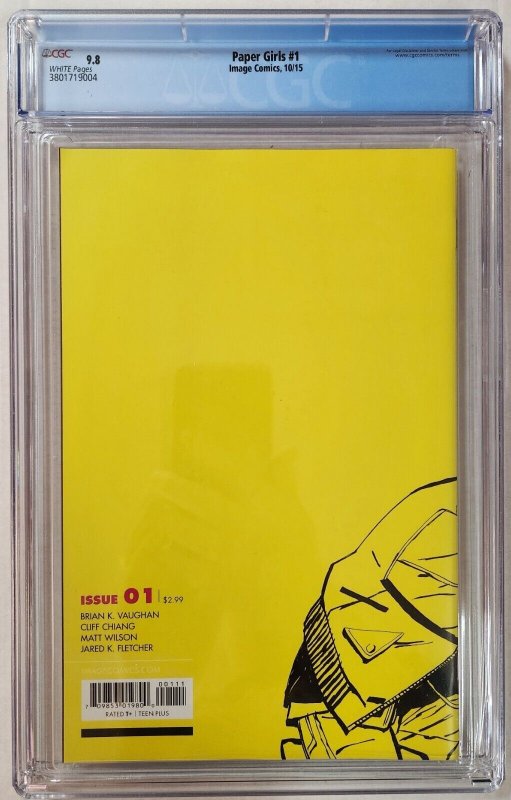 Paper Girls #1 CGC 9.8 Image Comics 2015 