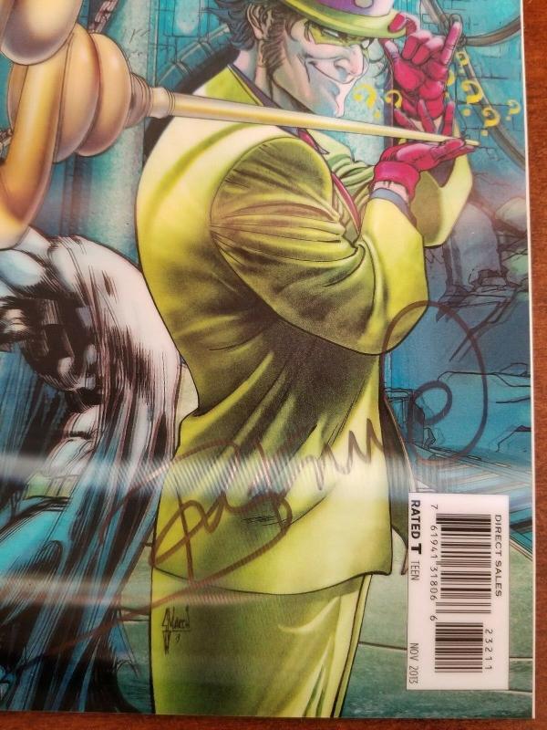 BATMAN 23.2 Riddler #1 Signed by Ray Fawkes 3D Cover DC Comics 2013 NM!!