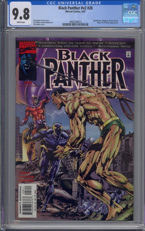 BLACK PANTHER V2 #28 CGC 9.8 SUB-MARINER DOCTOR DOOM HTF HIGHEST GRADE