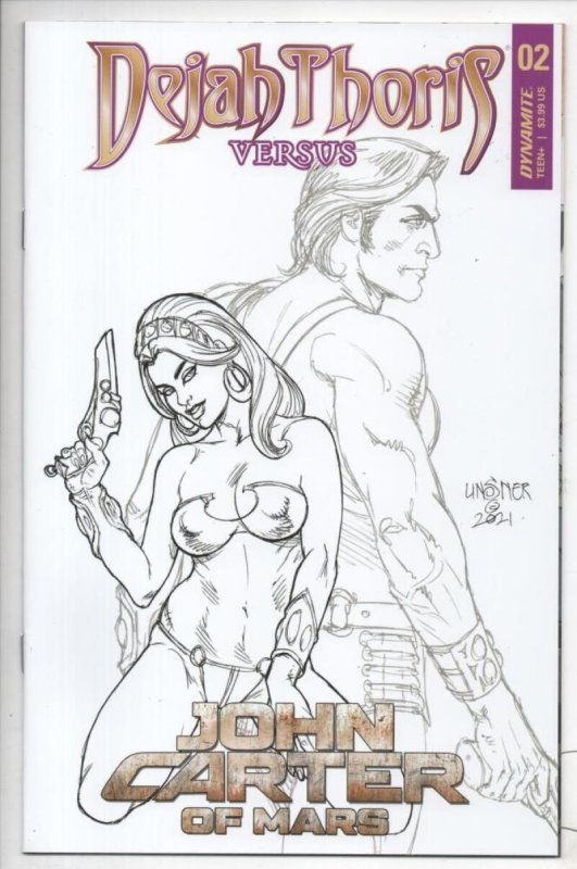 DEJAH THORIS vs JOHN CARTER of Mars #2 E, NM, Linsner, 2021, Burroughs