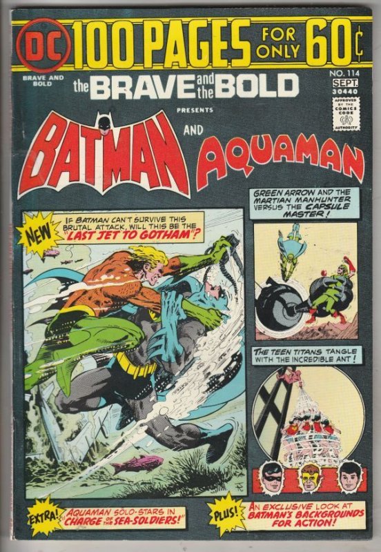 Brave and the Bold, The #114 (Sep-74) NM- High-Grade Batman, Aquaman