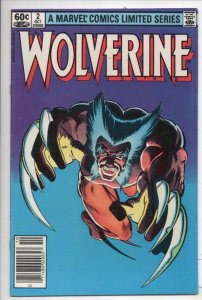 WOLVERINE #2 VF-, 1982,  X-men, Frank Miller, Chris Claremont , Marvel