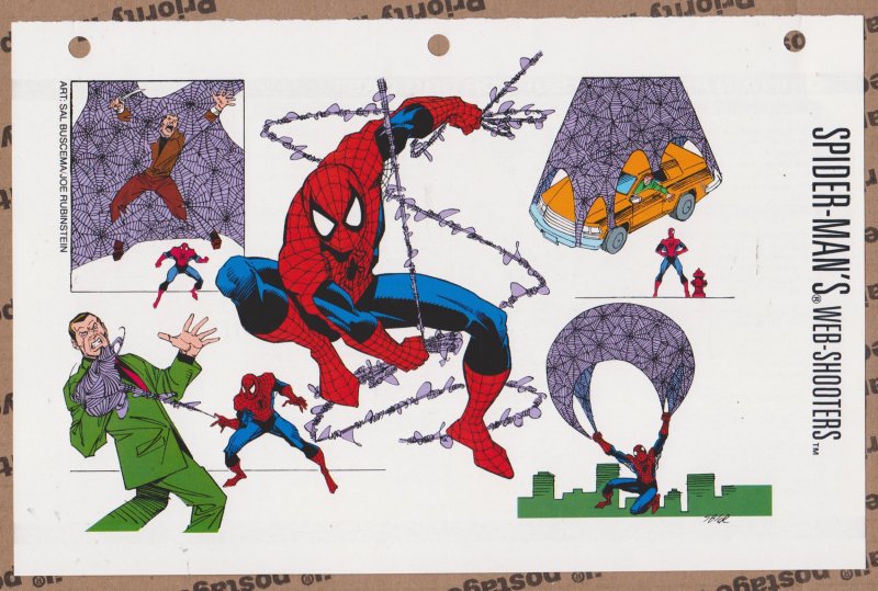 Official Handbook of the Marvel Universe Sheet - Spider-Man in Action