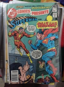 dc comics presents # 33 1981 DC SUPERMAN  + SHAZAM  STAR HAWKINS 
