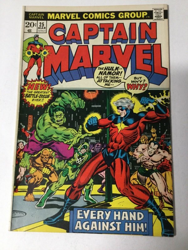 Captain Marvel 25 Fn Fine 6.0 Marvel