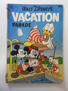 Walt Disney's Vacation Parade #3 (1952) GD+ Condition See description