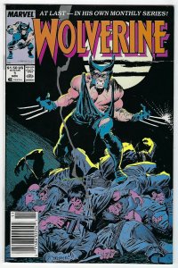 Wolverine # 1 VF Marvel 1988 1st Patch
