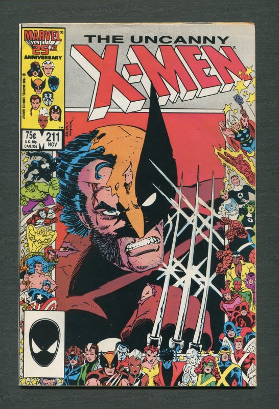 Uncanny X-Men #211  /  4.0 VG - 4.5 VG+  / November 1986