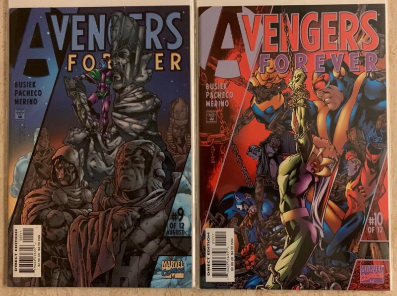 AVENGERS FOREVER 1-12, AVENGERS: THE ORIGIN 1-5 + 3 AVENGERS: ORIGINS ONE-SHOTS