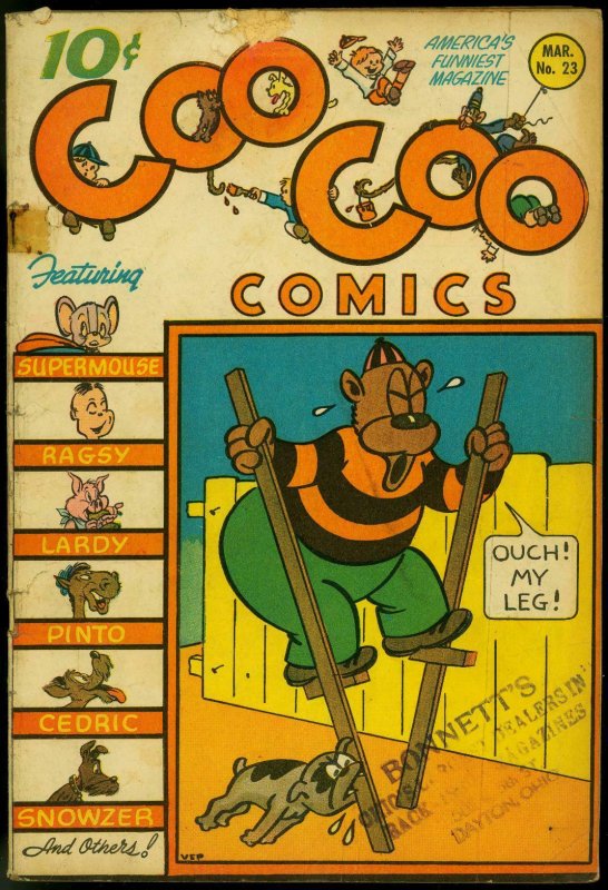 Coo Coo Comics #23 1946- Nedor Golden Age funny Animals- Supermouse VG