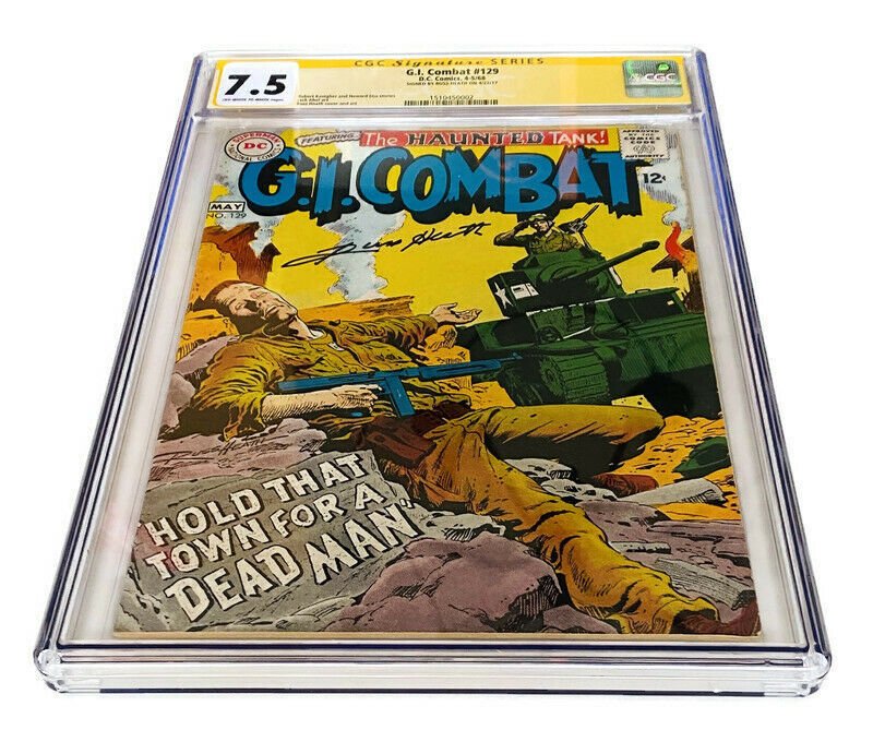 G.I. COMBAT #129 CGC 7.5 SINGLE HIGHEST GRADED SIGNED RUSS HEATH 1968 DC Comics