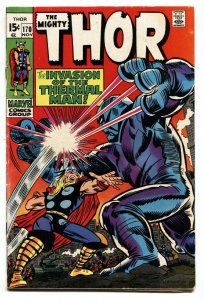 THOR #170 comic book 1969 MARVEL COMICS THERMAL MAN JACK KIRBY FN 