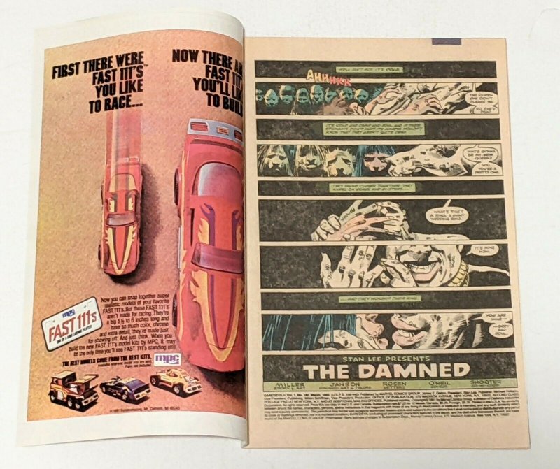 Daredevil #180 (Mar 1982, Marvel) FN/VF 7.0 Kingpin Elektra Frank Miller art 