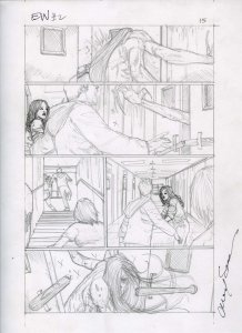 The Evil Within#2 pg 15 Original Alex Sanchez Pencil Art based HORROR Video game