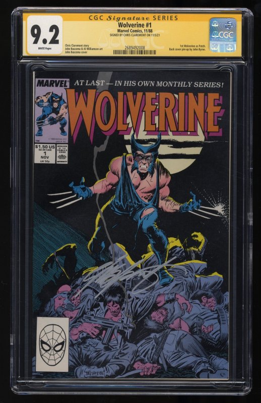 Wolverine (1988) #1 CGC NM- 9.2 Signed SS Chris Claremont