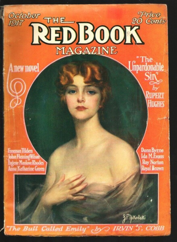 Red Book  10/1917-GGAportrait cover by J.P. Nikolaki-James Montgomery Flagg, ...