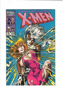Uncanny X-Men #214 VF 8.0 Marvel Comics 1987 Dazzler,Storm Art Adams Cover